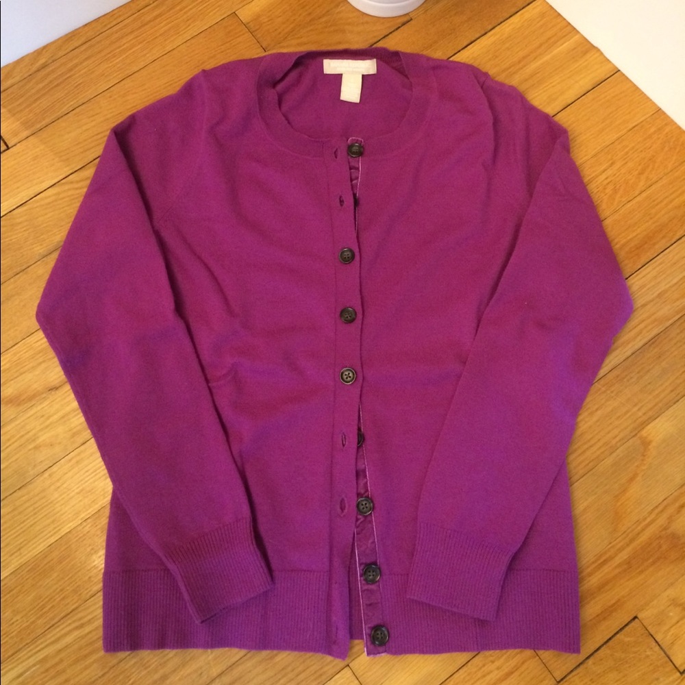 EUC - Banana Republic Velvet Trim Cardigan - Small